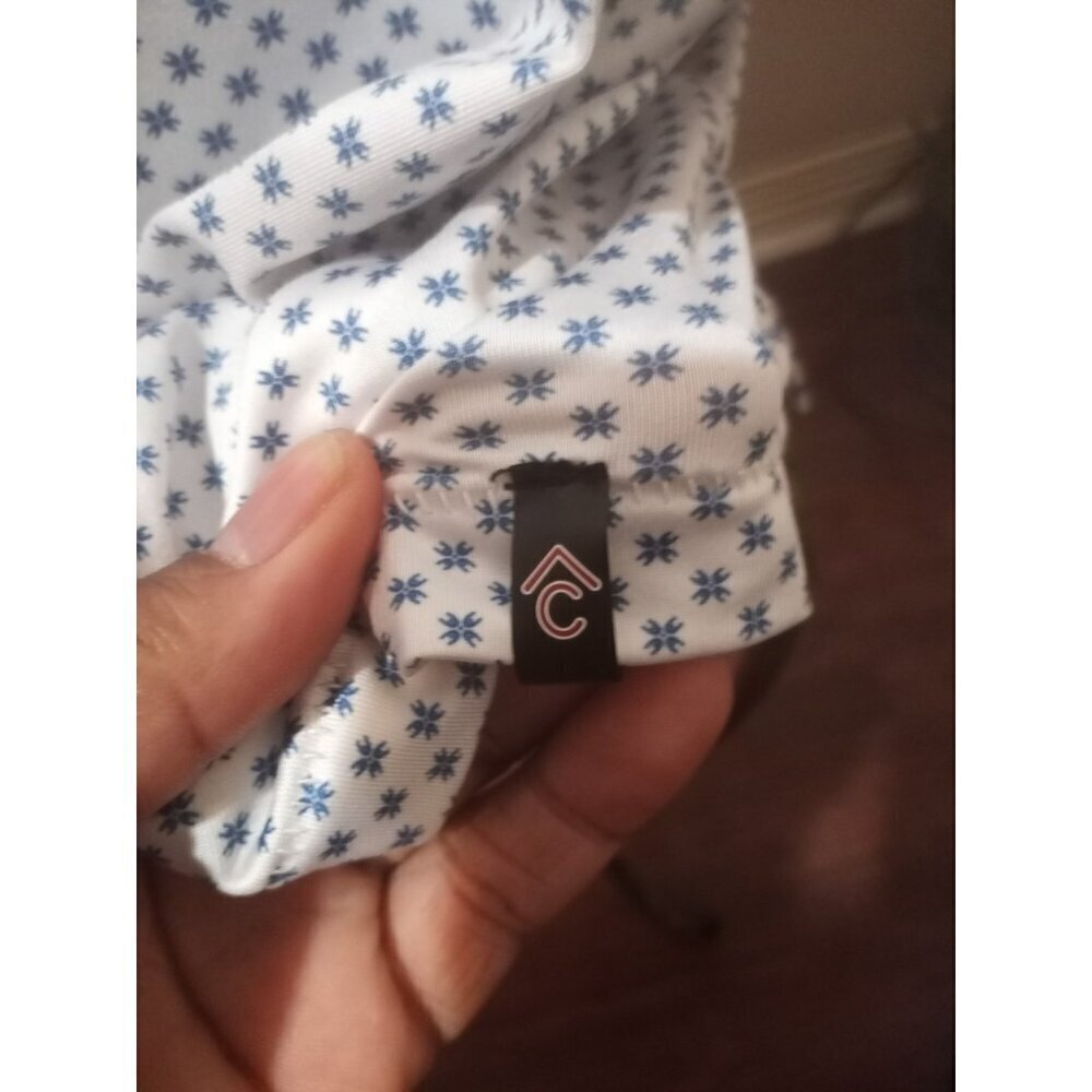 Rafter C Geometric Print Pearl Snap Polo 2XL Western Golf Performance Shirt - Picture 3 of 12